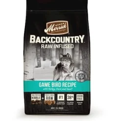 Merrick Backcountry Grain-Free Raw-Infused Game Bird Turkey and Duck Freeze-Dried Dog Food - 20 Lbs
