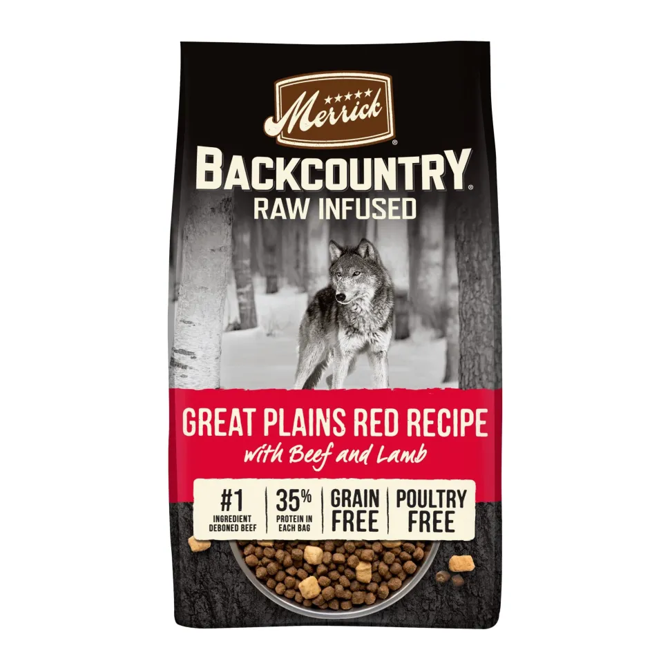 Merrick Backcountry Great Plains Grain-Free Raw-Infused Beef and Lamb Freeze-Fried Dog Food - 20 Lbs