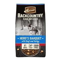 Merrick Backcountry Hero's Banquet Grain-Free Raw-Infused Beef and Turkey Dry Dog Food - 4 Lbs