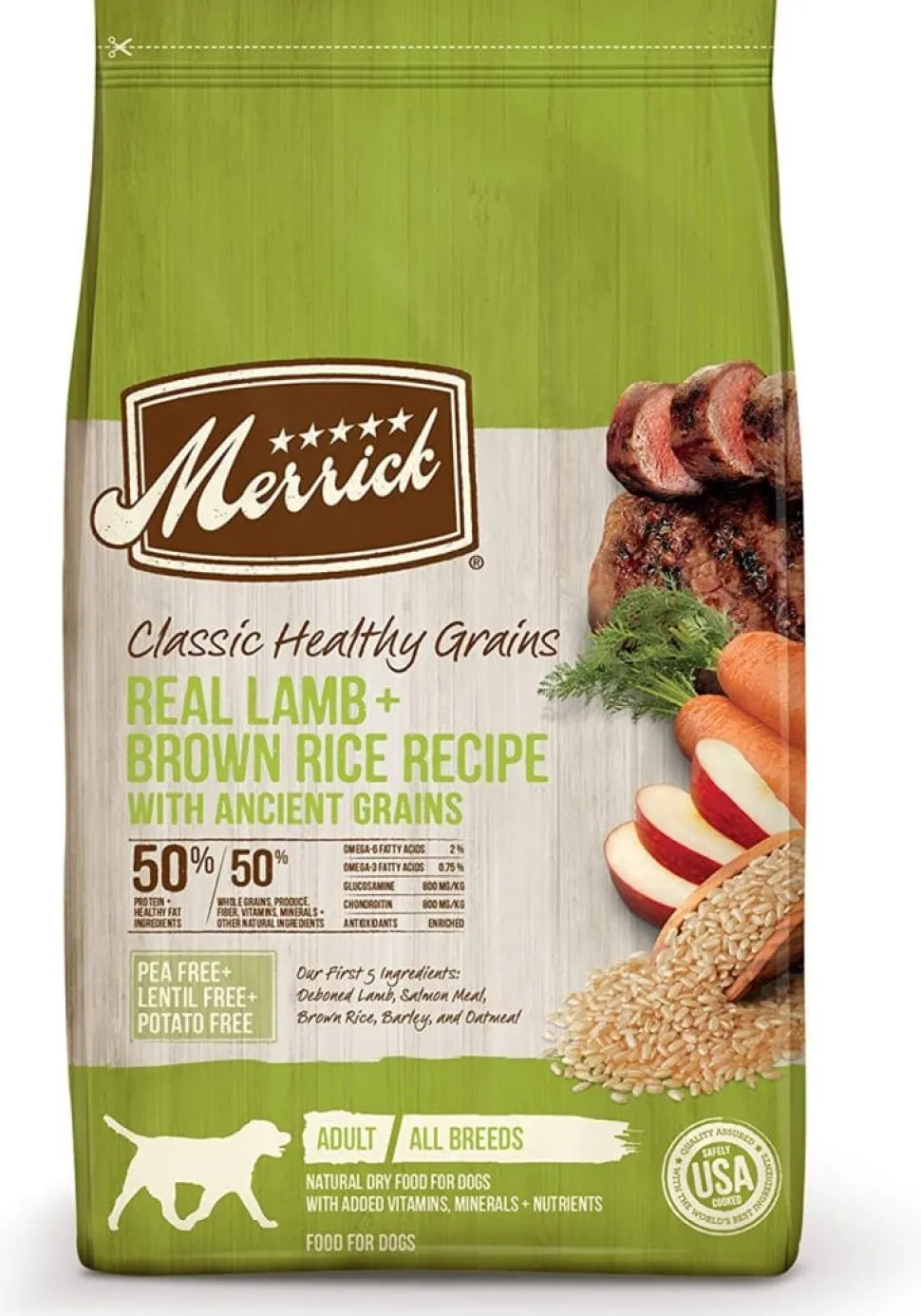 Merrick Classic Canine Lamb + Brown Rice with Healthy Ancient Grains Dry Dog Food with Healthy Grains - 4 lb Bag