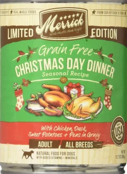 Merrick Classic Grain-Free Christmas Day Dinner Recipe Canned Dog Food - 12.7 Oz - Case of 12