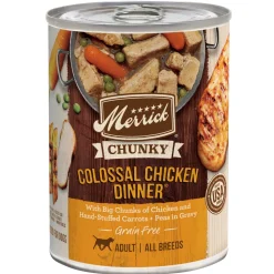 Merrick Classic Grain-Free Chunky Colossal Chicken Dinner Canned Dog Food - 12.7 Oz - Case of 12