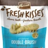Merrick Fresh Kisses Mint Breath Strips Extra Small Brush Dog Dental Chews - 33 Count