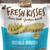 Merrick Fresh Kisses Mint Breath Strips Large Brush Dog Dental Chews - 4 Count