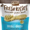 Merrick Fresh Kisses Mint Breath Strips Medium Brush Dog Dental Chews - 10 Count