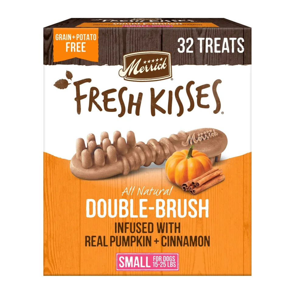Merrick Fresh Kisses Pumpkin and Cinnamon Dental Dog Treats