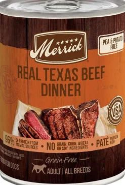 Merrick Grain-Free Real Texas Beef Canned Dog Food - 12.7 Oz - Case of 12