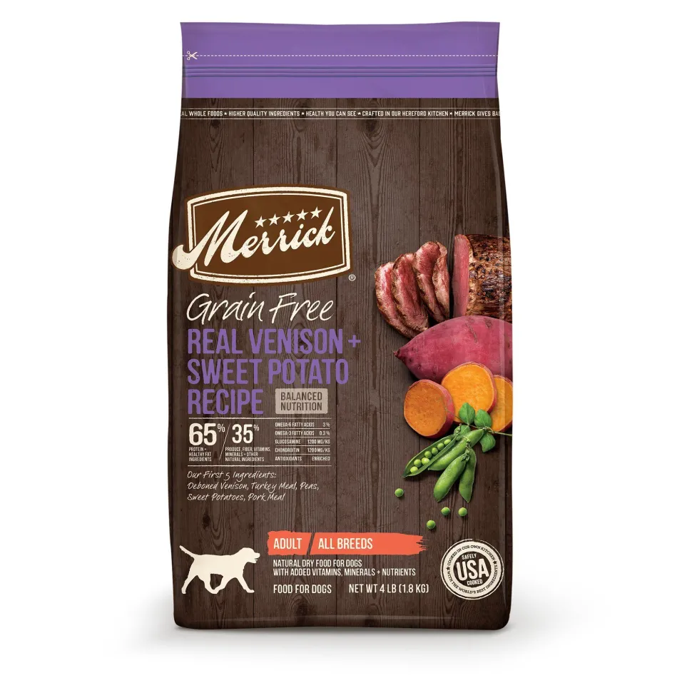 Merrick Grain-Free Venison & Chickpeas Dry Dog Food - 4 lb Bag