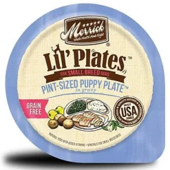 Merrick Lil' Plates Grain-Free Lil' Tubs Pint Size Puppy Plate Small Breed Dog Food - 3.5 oz Tubs - Case of 12
