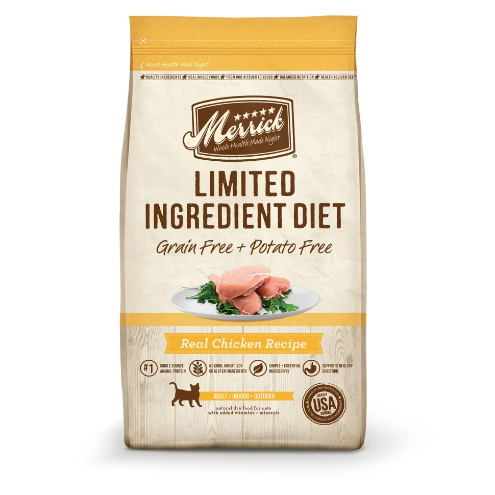 Merrick Limited Ingredient Diet Grain-Free Real Chicken Recipe Dry Cat Food - 4 Lbs