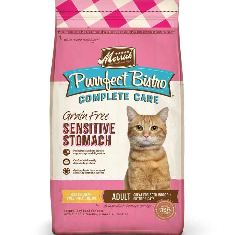 Merrick Purrfect Bistro Complete Care Sensitive Stomach Dry Cat Food - 7 lb Bag