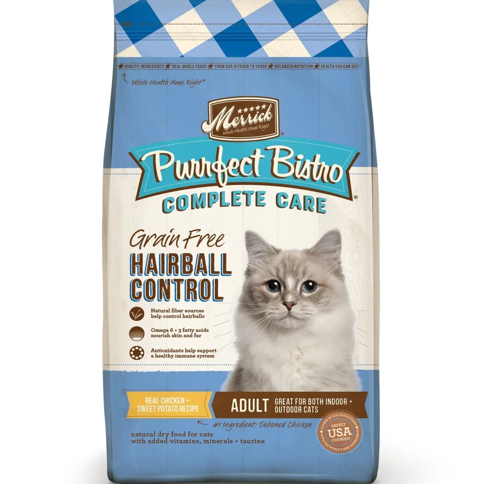 Merrick Purrfect Bistro Grain-Free Complete Care Hairball Control Recipe Dry Cat Food - 4 lb Bag