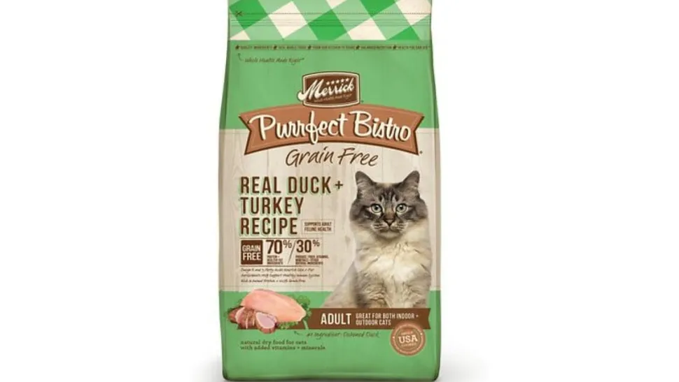 Merrick Purrfect Bistro Grain-Free Duck & Turkey Recipe Dry Cat Food - 12 lb Bag