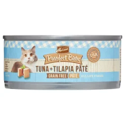 Merrick Purrfect Bistro Grain Free Tuna & Tilapia Pate Canned Cat Food - 5.5 oz Cans - Case of 24