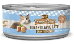 Merrick Purrfect Bistro Grain-Free Tuna & Tilapia Pate Wet Canned Dog Food - 3 oz Cans - Case of 24