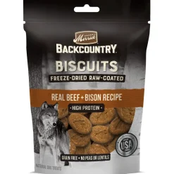 Merrick Treats Freeze-Dried Raw Coated Biscuits Beef & Bison Recipe Dog Treats - 10 oz Bag