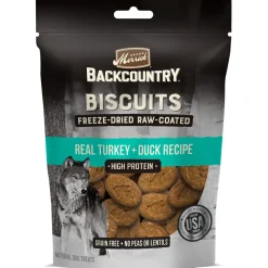 Merrick Treats Freeze-Dried Raw Coated Biscuits Turkey & Duck Recipe Dog Treats - 10 oz Bag
