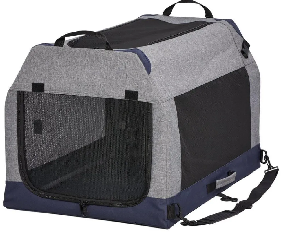 Midwest Canine Camper Pop-Up Tent Soft Folding Dog Crate - Gray - 30" X 20" X 19.5" In