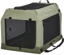 Midwest Canine Camper Pop-Up Tent Soft Folding Dog Crate - Green - 36" X 25.5" X 28" In