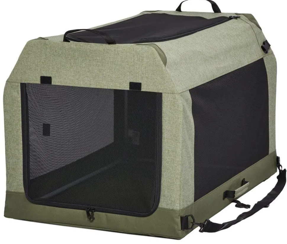 Midwest Canine Camper Pop-Up Tent Soft Folding Dog Crate - Green - 36" X 25.5" X 28" In