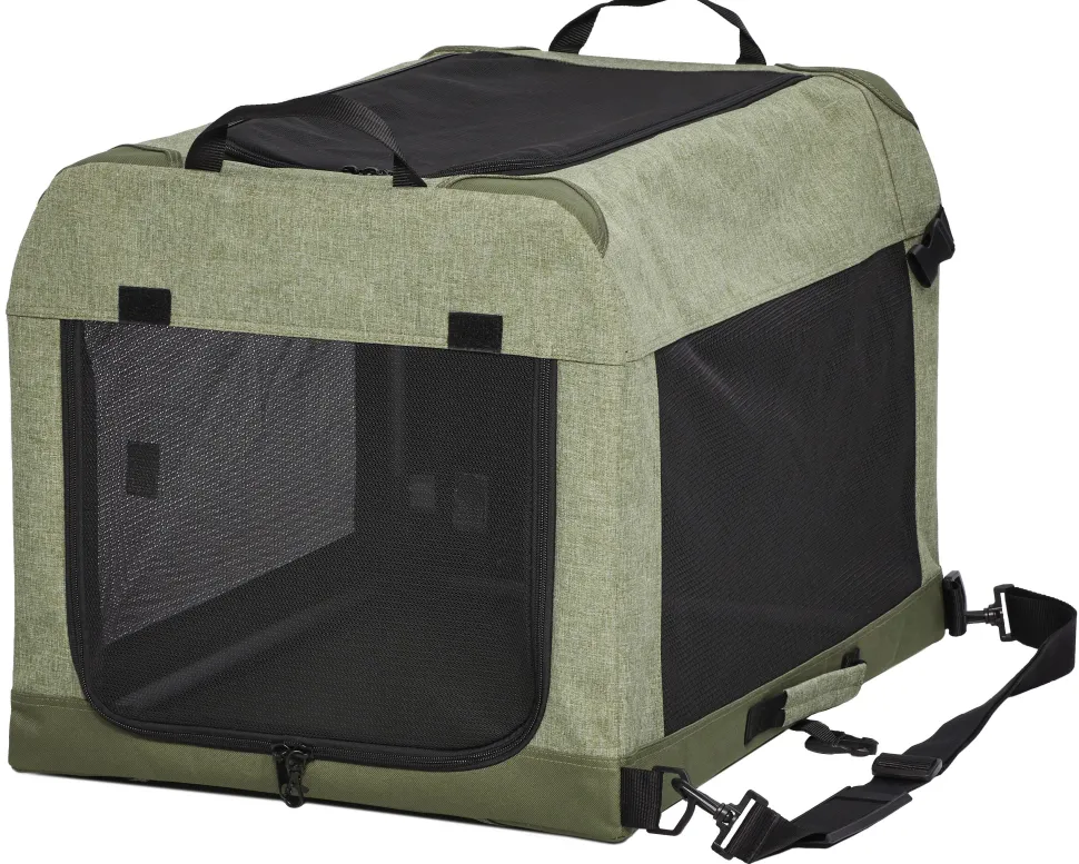 Midwest Canine Camper Pop-Up Tent Soft Folding Dog Crate - Green - 24" X 18.3" X 17.3" In