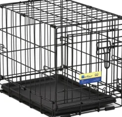 Midwest Contour Metal Folding Single Door Dog Crate - 18" X 12" X 14" Inches