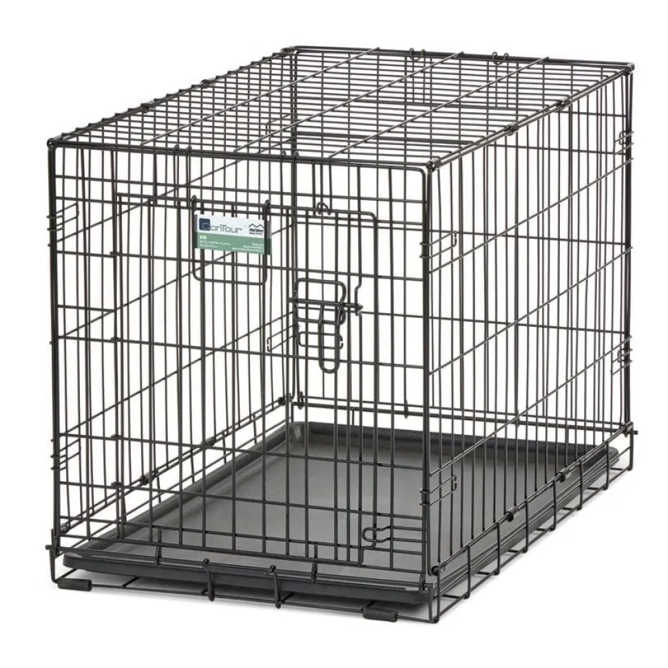Midwest Contour Metal Folding Single Door Dog Crate - 30" X 19" X 21" Inches