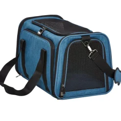 Midwest Duffy Expandable Travel Pet Carrier - Blue - Medium - 18.3" X 11.2" X 11.1 Inches
