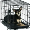 Midwest I-Crate Single Door Metal Folding Dog Crate with Divider Panel - 18" X 12" X 14" Inches