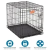 Midwest Lifestages Metal Folding Single Door Dog Crate with Divider - 30" X 21" X 24" Inches