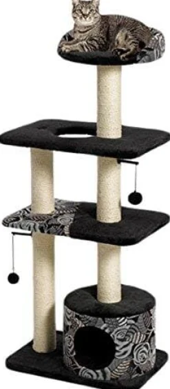 Midwest Nuvo Catitude Multi-Level Cat Furniture Tower - Black