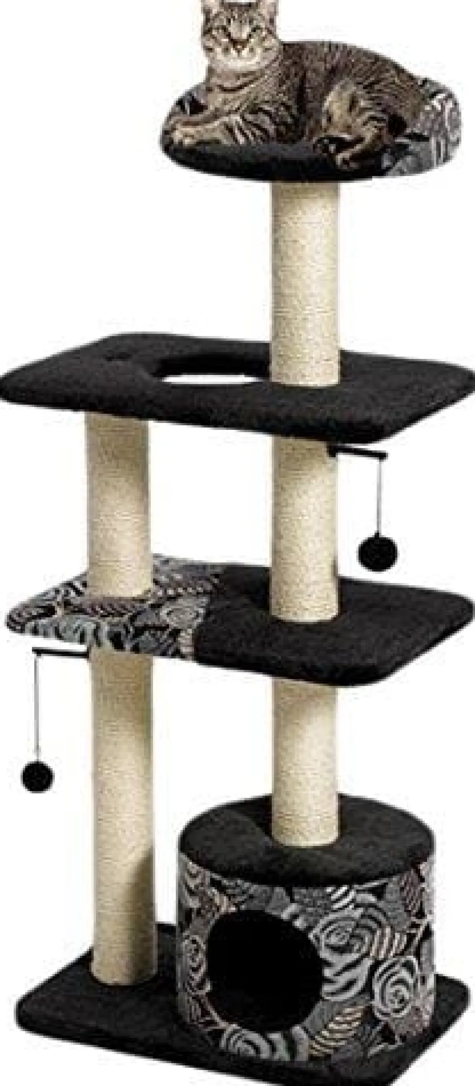 Midwest Nuvo Catitude Multi-Level Cat Furniture Tower - Black