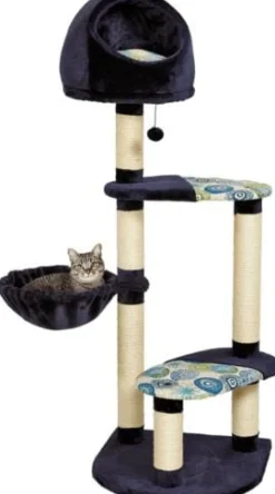 Midwest Nuvo Resort Multi-Lounging 4-Tier Cat Tree Furniture - Black