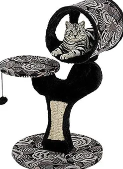Midwest Nuvo Salvadore Scratching Post and Cat Furniture Tower - Black