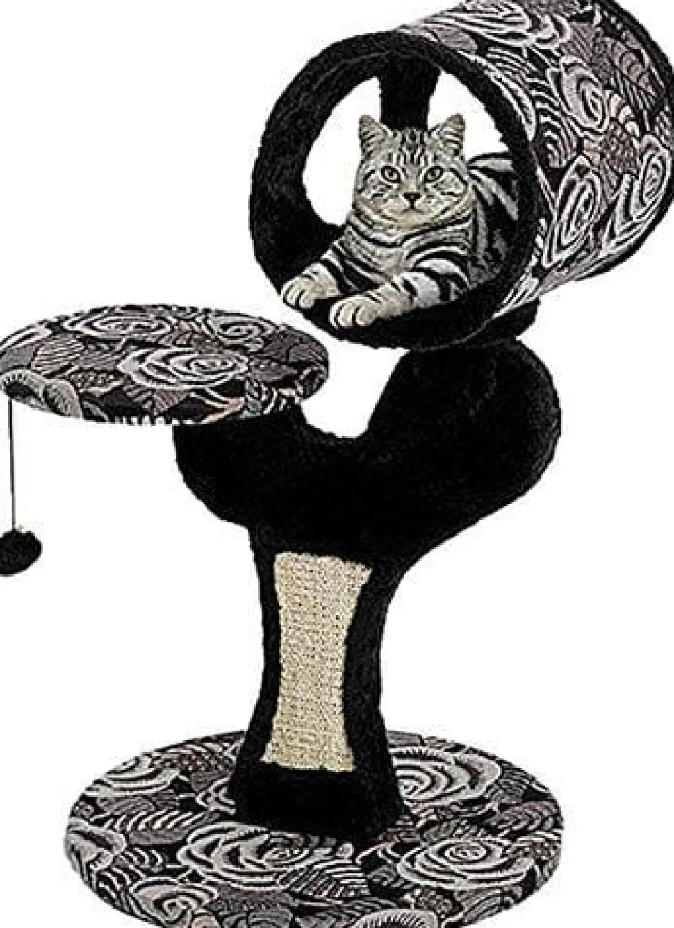 Midwest Nuvo Salvadore Scratching Post and Cat Furniture Tower - Black