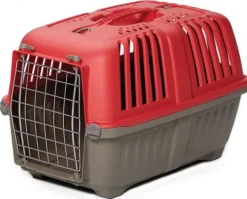 Midwest Spree Hard-Sided Travel Cat and Dog Kennel Carrier - Red - 19" X 12.7" X 12.7" Inches