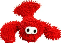 Mighty Junior Lobster Microfiber Ball Floating Squeak and Plush Dog Toy - Small