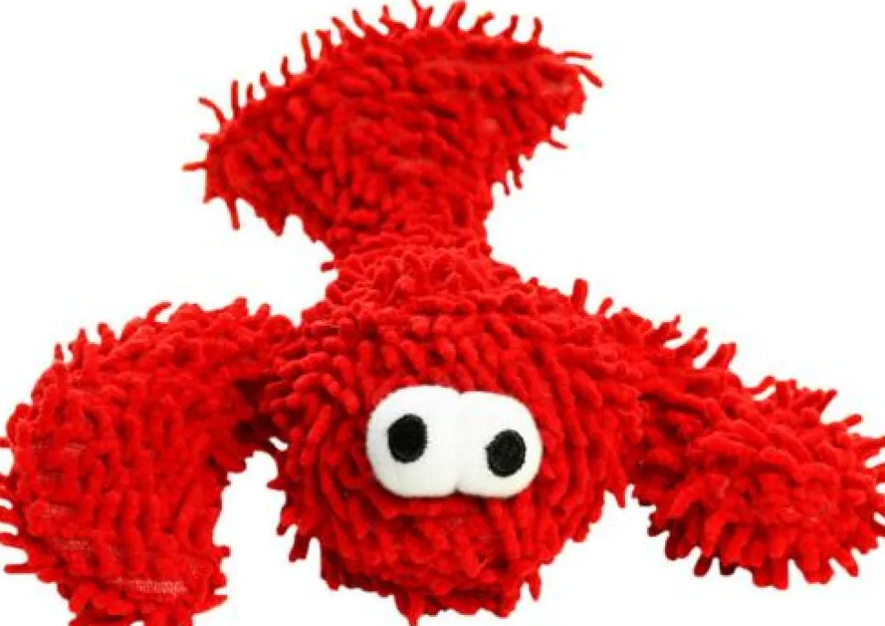 Mighty Junior Lobster Microfiber Ball Floating Squeak and Plush Dog Toy - Small