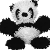 Mighty Toys Panda Microfiber Ball Floating Squeak and Plush Dog Toy - Large