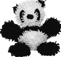 Mighty Toys Panda Microfiber Ball Floating Squeak and Plush Dog Toy - Large