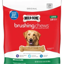 Milk-Bone Brushing Chews Dog Treat Original - 50+lb - Large - 18 Count