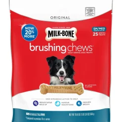 Milk-Bone Brushing Chews Dog Treat Original - 25-49 lb - Small/Medium - 25 Count