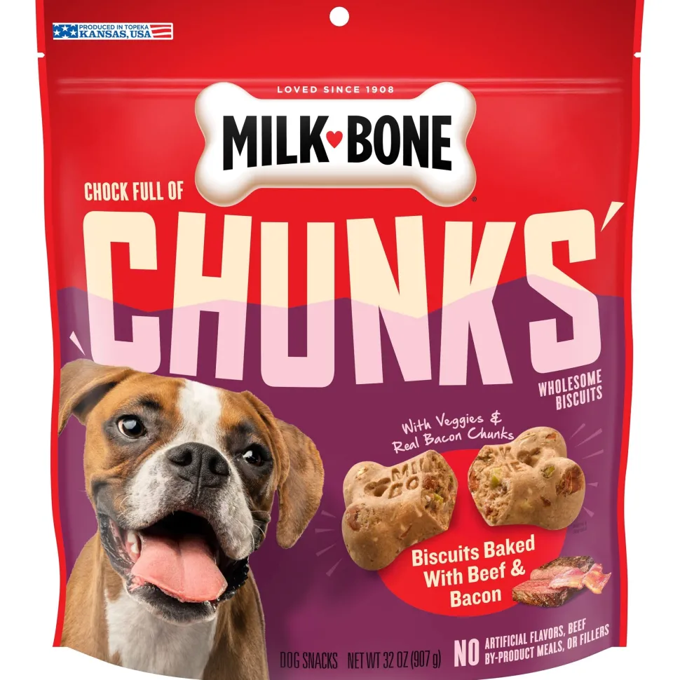 Milk-Bone Chock Full of Chunks Dog Treats Beef & Bacon - 32 Oz