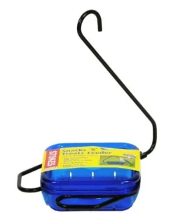 More Birds Snacks 'N' Treats Single Dish Hanging Wild Bird Feeder - Blue - .8 Lbs Cap