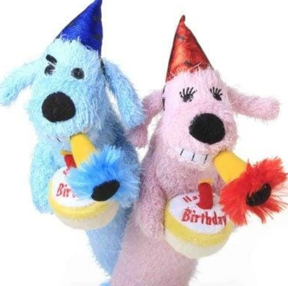 Multipet Birthday Loofa Squeak and Plush Dog Toy - 12" Inches