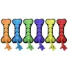 Multipet Cross-Ropes Bone Plush and Squeak Nylon Dog Toy - Assorted - 11.5" Inches