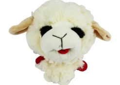 Multipet Lamb Chop Knobby Hoggings Plush Dog Toy - 5" Inches