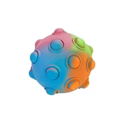 Multipet Look Who's Poppin' Squeak and Fetch Ball Latex Dog Toy - 3.5" Inches