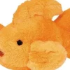 Multipet Look Who's Talkin' Goldfish Bubbling Sounding Plush Dog Toy - 5" Inches