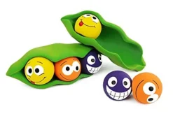 Multipet Three Peas in a Pod Squeaker Balls and Latex Dog Toy - 7.5" Inches